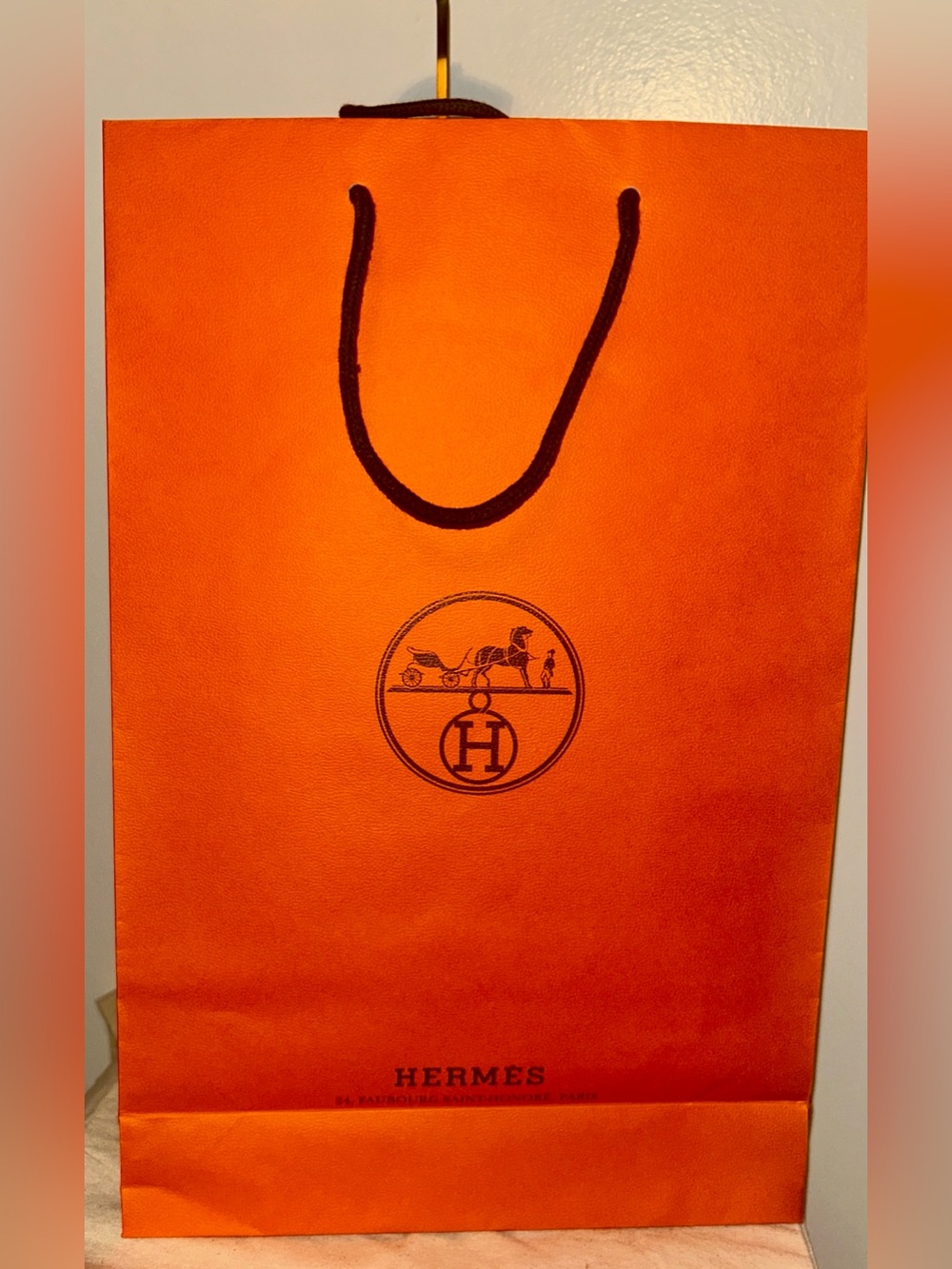 Auth HERMES Silver Cadena Padlock set! Bundled with Tote, shopper, & Scarf - Picture 13 of 16